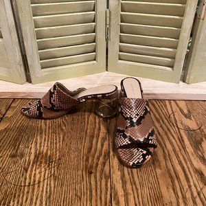 Zara Snakeskin Mules